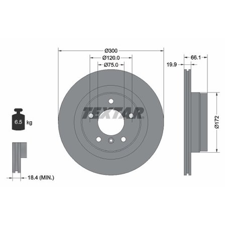 92133003 Brake Disc TEXTAR