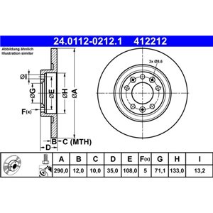 24 0112-0212 1 Тормозной диск ATE      - Top1autovaruosad