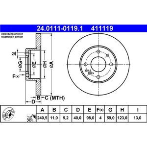 24.0111-0119.1 Тормозной диск ATE - Top1autovaruosad