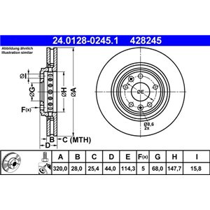 24.0128-0245.1 Тормозной диск ATE - Top1autovaruosad