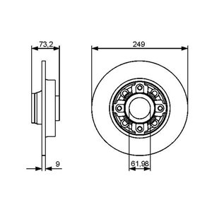 0 986 479 388 Тормозной диск BOSCH     