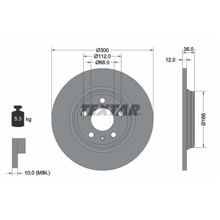 92282803 Brake Disc TEXTAR