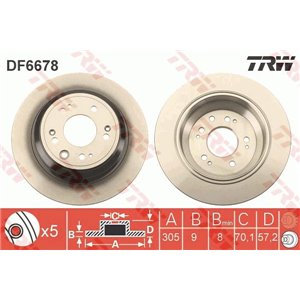 DF6678  Brake disc TRW 