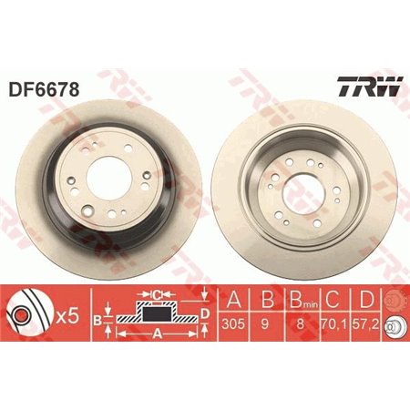 DF6678 Brake Disc TRW