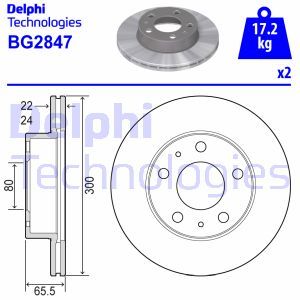 BG2847 Тормозной диск DELPHI - Top1autovaruosad