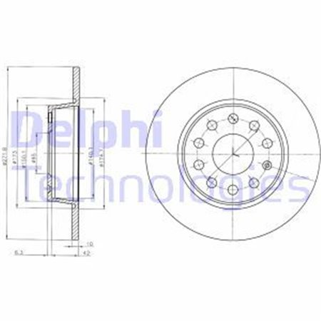 BG4324C Тормозной диск DELPHI