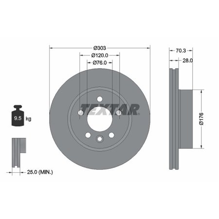 92288403 Brake Disc TEXTAR