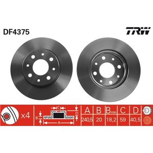 DF4375  Brake disc TRW  - Top1autovaruosad