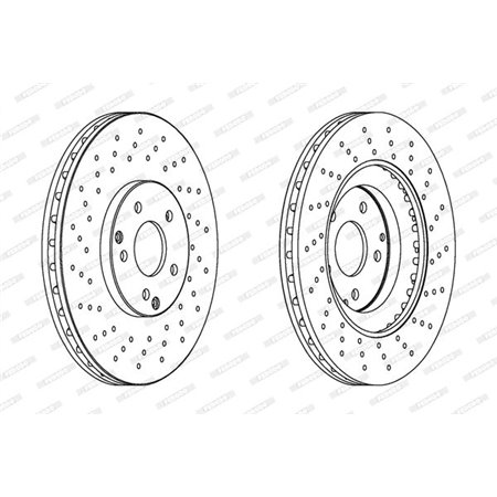 DDF1582C-1 Brake Disc FERODO