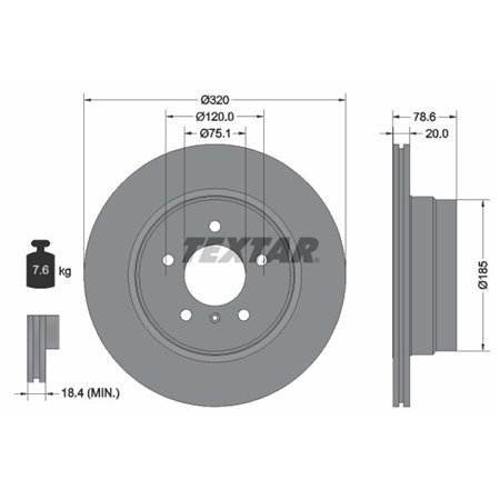 92161103 Brake Disc TEXTAR