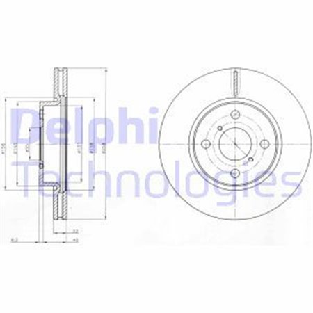 BG4116C Bromsskiva DELPHI