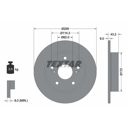 92308303 Brake Disc TEXTAR