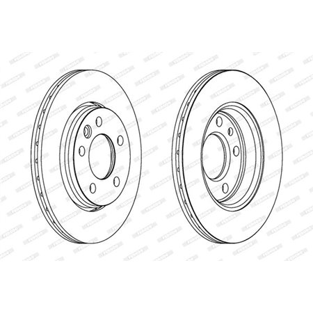 DDF1286C Brake Disc FERODO