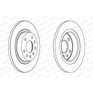 DDF1288C  Brake disc FERODO 