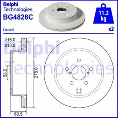 BG4826C Тормозной диск DELPHI