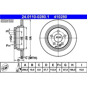 24.0110-0280.1  Brake disc ATE 