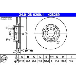 24.0128-0269.1 Тормозной диск ATE - Top1autovaruosad