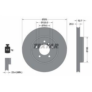 92106905 Тормозной диск TEXTAR      - Top1autovaruosad