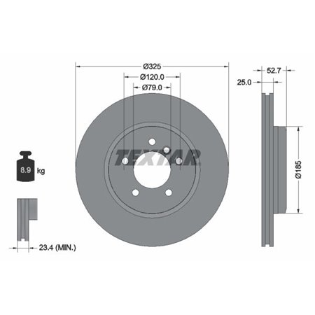 92106905 Brake Disc TEXTAR