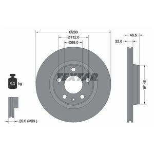 92083505 Brake Disc TEXTAR - Top1autovaruosad