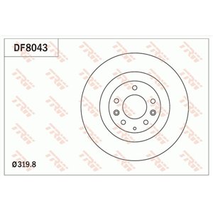 DF8043  Brake disc TRW  - Top1autovaruosad