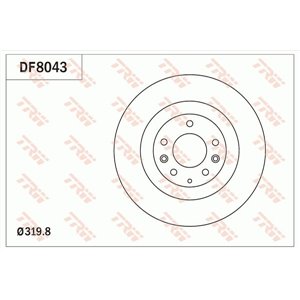 DF8043 Тормозной диск TRW - Top1autovaruosad