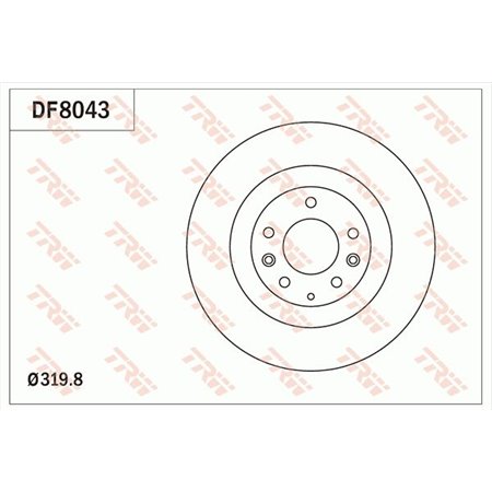 DF8043  Brake disc TRW 