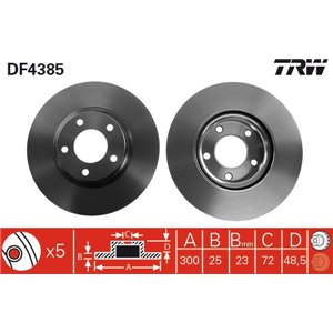 DF4385 Brake Disc TRW - Top1autovaruosad