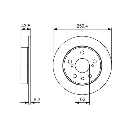 0 986 479 C44 Brake Disc BOSCH