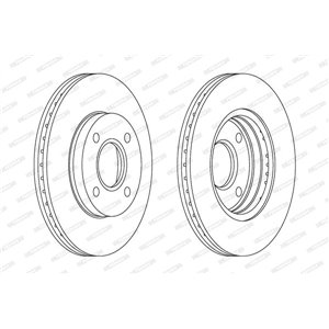 DDF1072  Brake disc FERODO 