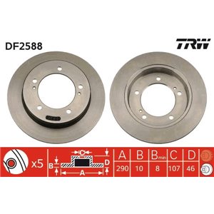 DF2588 Тормозной диск TRW - Top1autovaruosad
