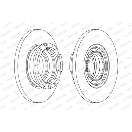 DDF2472  Brake disc FERODO 