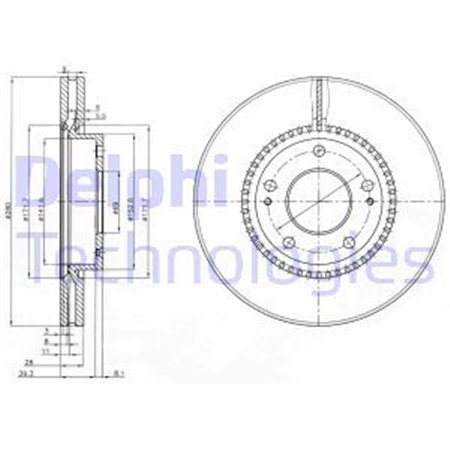 BG3861C Brake Disc DELPHI