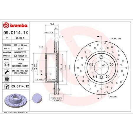 09.C114.1X Piduriketas BREMBO