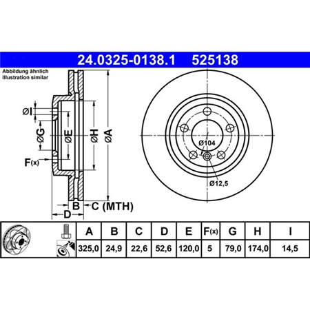 24.0325-0138.1 Brake Disc ATE