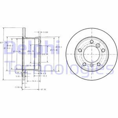 BG3237 Brake Disc DELPHI