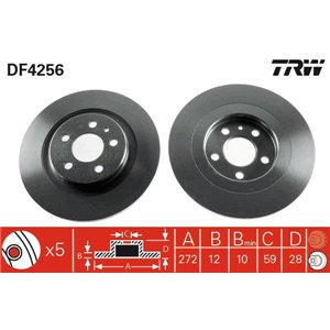 DF4256 Brake Disc TRW - Top1autovaruosad