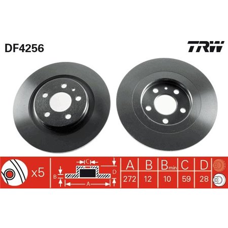 DF4256  Brake disc TRW 
