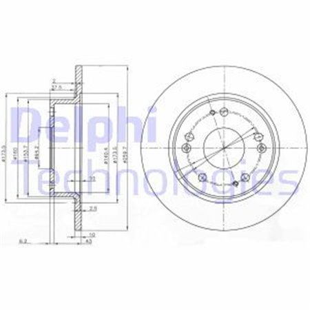 BG3964 Brake Disc DELPHI