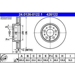 24.0126-0122.1 Тормозной диск ATE - Top1autovaruosad