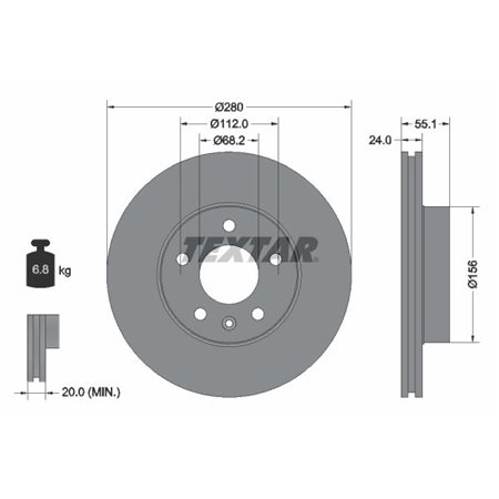 92083805 Brake Disc TEXTAR