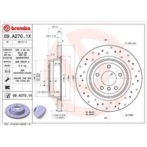 09.A270.1X  Brake disc BREMBO 