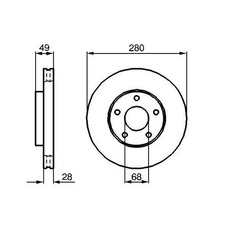 0 986 479 B61 Brake Disc BOSCH