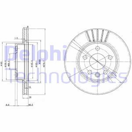 BG3417 Brake Disc DELPHI