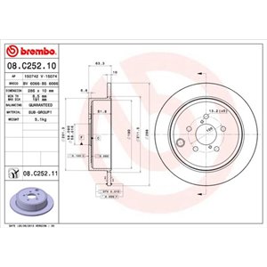 08.C252.11 Brake Disc BREMBO - Top1autovaruosad