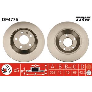 DF4776 Brake Disc TRW - Top1autovaruosad