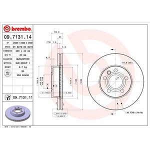 09.7131.11 Brake Disc BREMBO - Top1autovaruosad