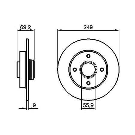 0 986 479 255 Brake Disc BOSCH