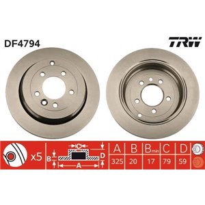 DF4794 Brake Disc TRW - Top1autovaruosad