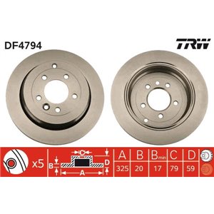 DF4794 Тормозной диск TRW     